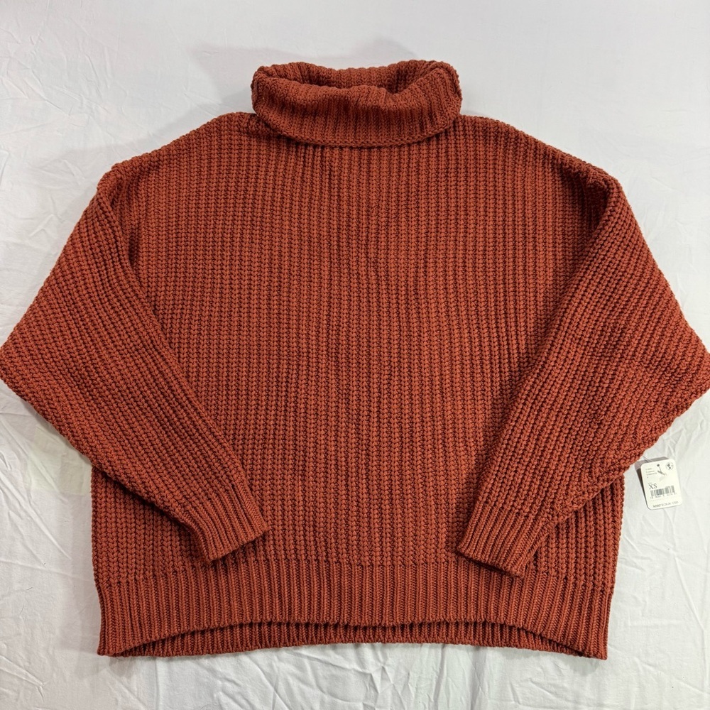502. NWT‎ Free People Terracotta Knit Sweater in tobacco (XS)